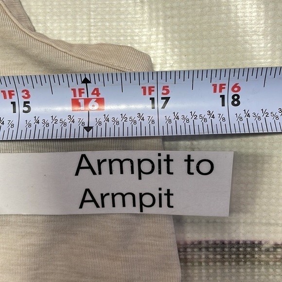 Sherpa Tank Top Beige Stripe Size Medium - Picture 9 of 11